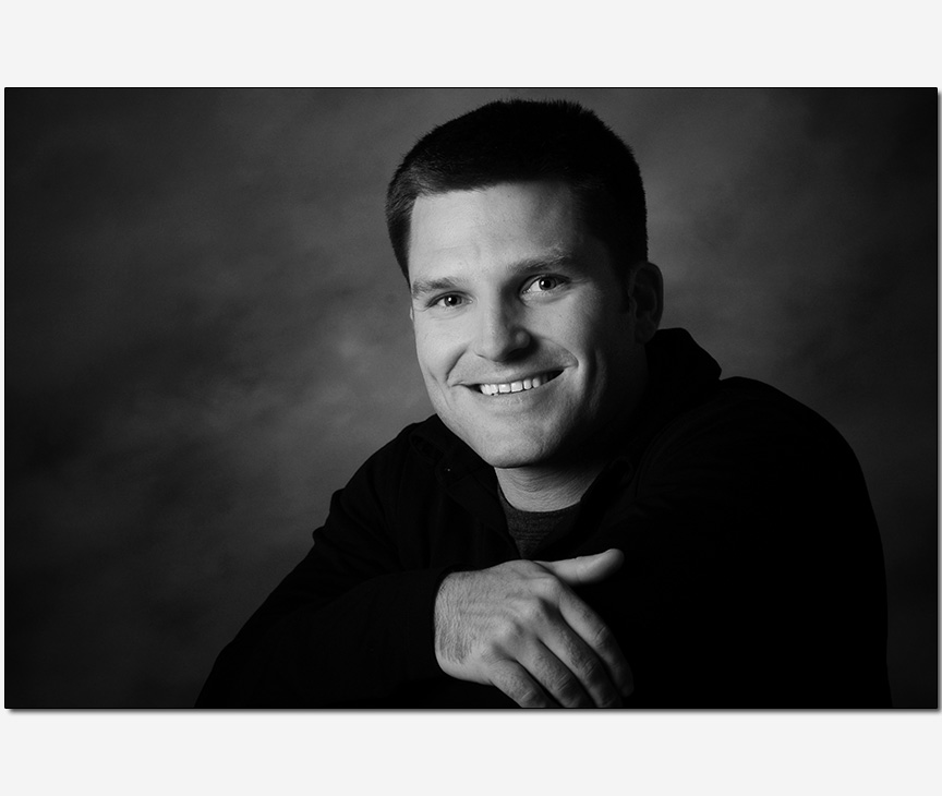 engaged man flashes big smile